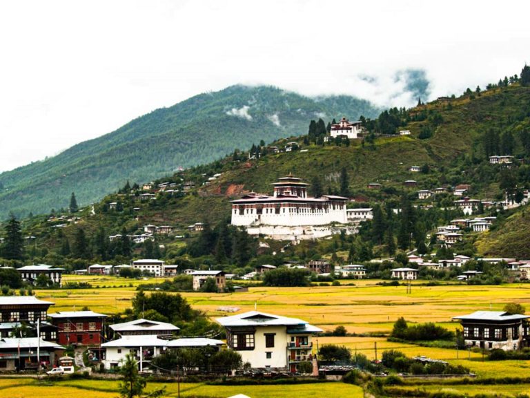 mountain sunset bhutan