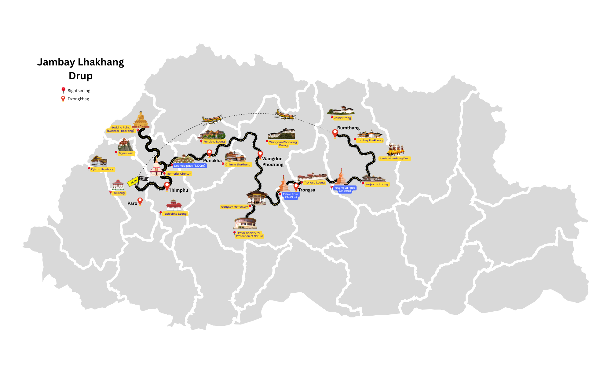 Jambay Lhakhang Map