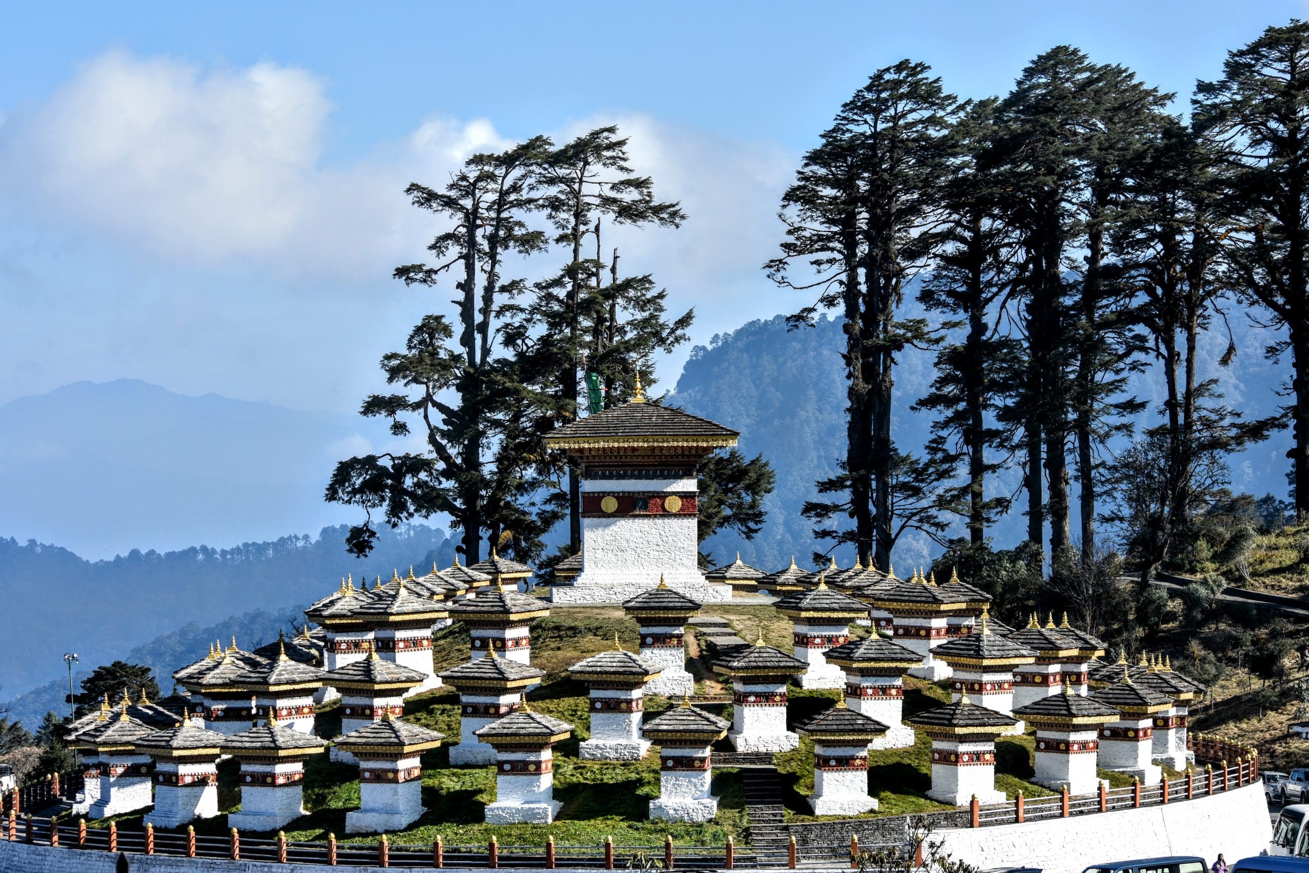 Dochula in clear sunny day